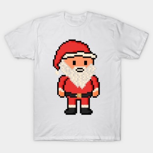 Christmas Pixel Santa Claus T-Shirt